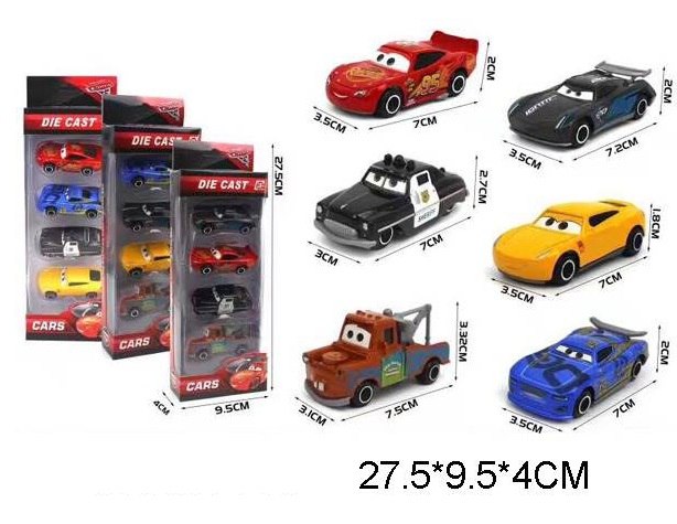 ست اسباب بازی پسرانه ماشین فلزی ۴ عددی مک کویین